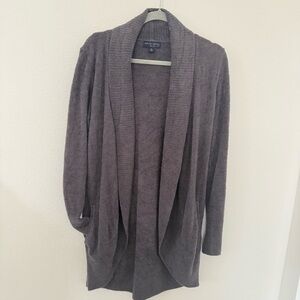 Barefoot Dreams Charcoal Cozy Chic Lite Feather Soft Cozy Open Front Cardigan M